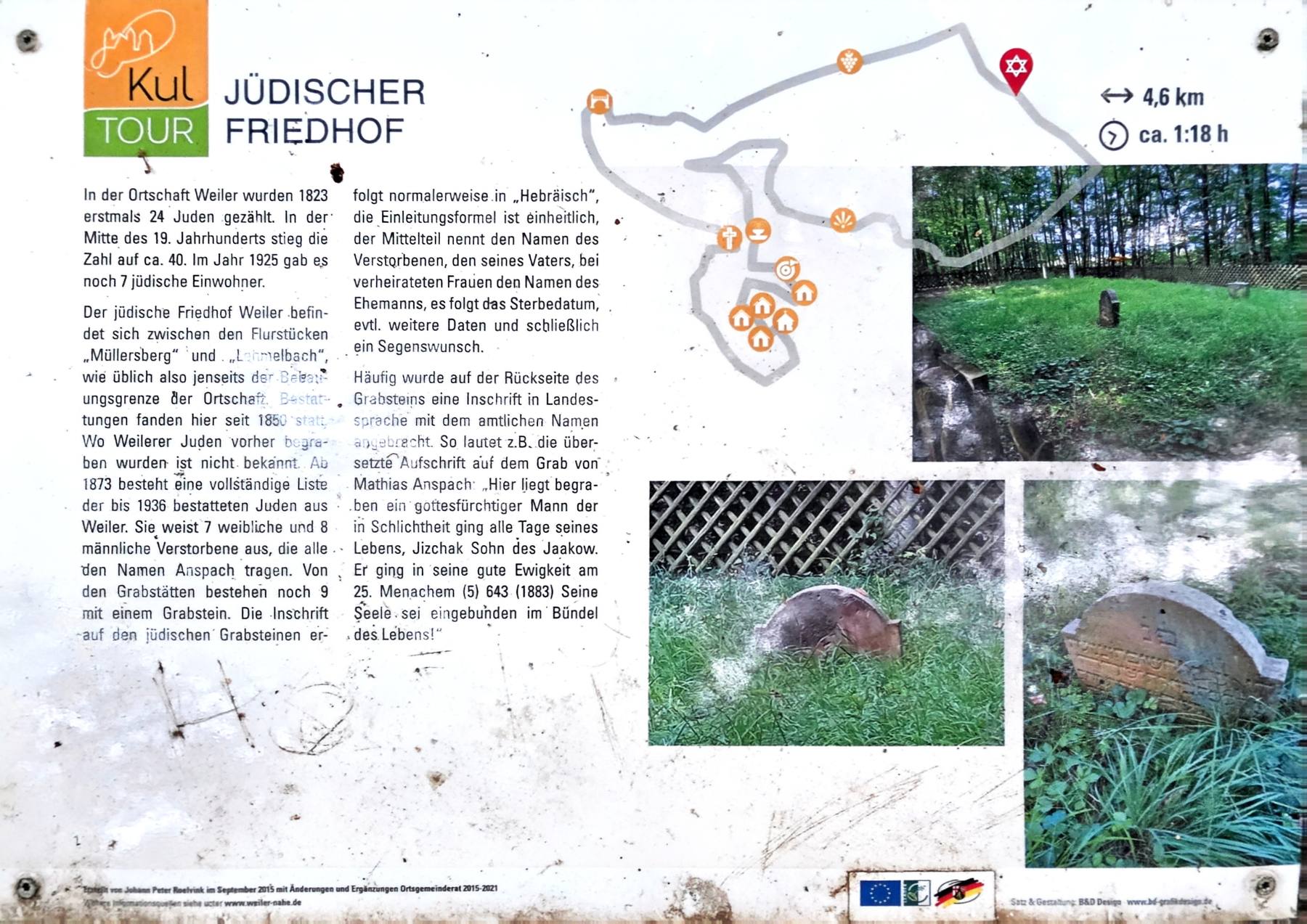 KulTOUR-Infotafel Jüdischer Friedhof Weiler